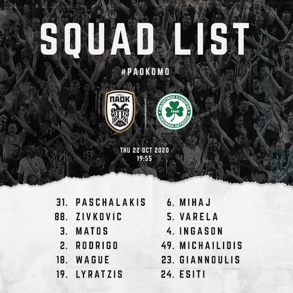 ΠΑΟΚ: Με Ροντρίγκο η αποστολή για Ομόνοια (photos)