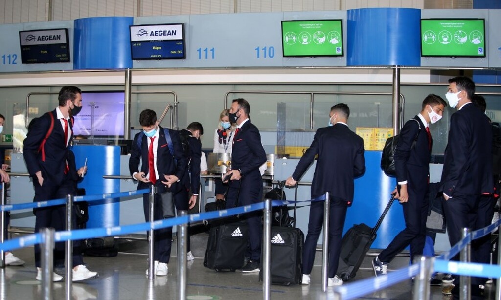 Ολυμπιακός: «Πέταξε» για Πορτογαλία (photos)