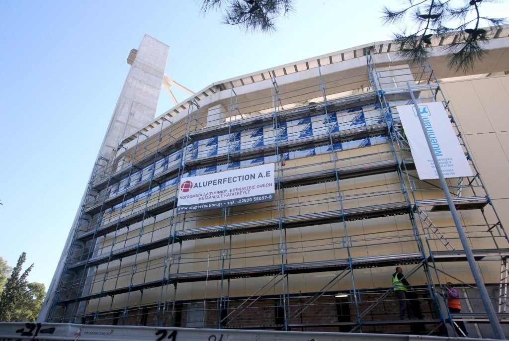 ΑΕΚ: Η Αγιά Σοφιά «ντύνεται» εσωτερικά και εξωτερικά (photos)