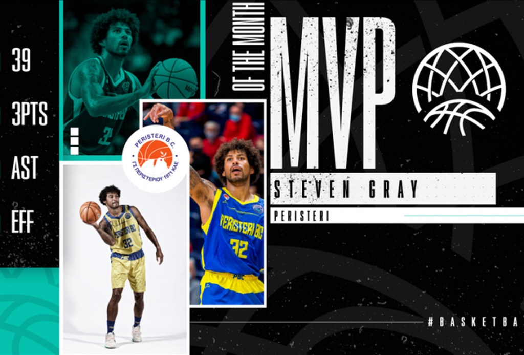 BCL: MVP Οκτωβρίου ο ασταμάτητος Γκρέι