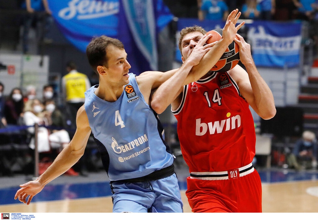 Ζενίτ - Ολυμπιακός 66-75: Αντέδρασε και πέρασε από την Αγία Πετρούπολη