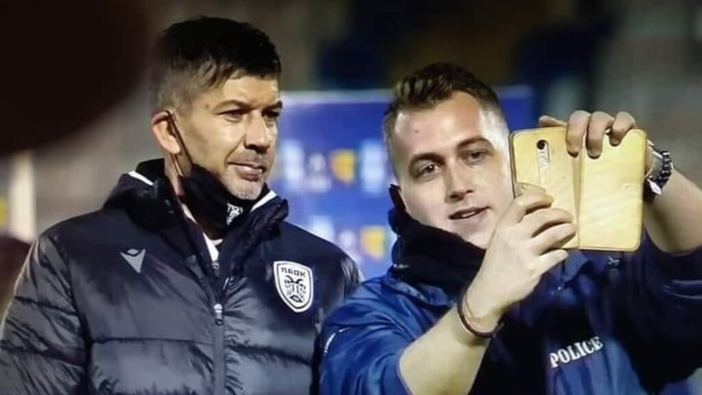 ΠΑΟΚ: Selfie με... αστυνομικό, ο Πάμπλο Γκαρσία (photos)