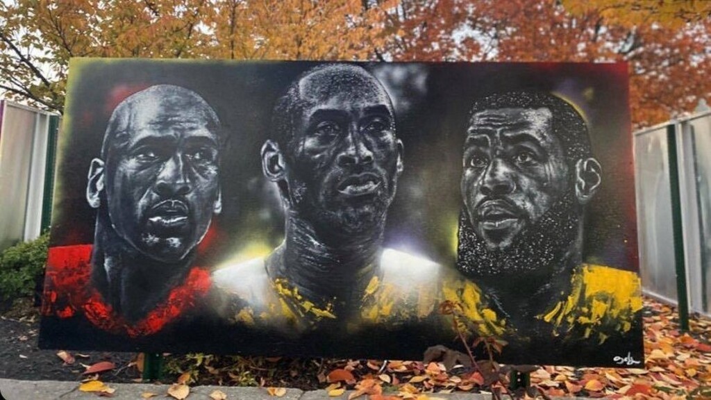 NBA: Απίθανο γκράφιτι με Τζόρνταν, Κόμπι και Λεμπρόν (photos)
