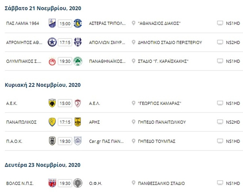 Η 9η αγωνιστική