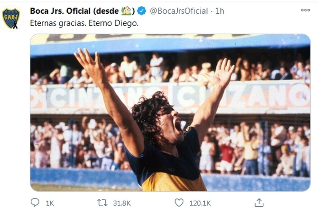 Ντιέγκο Μαραντόνα: Συγκλόνισε η αγαπημένη του Μπόκα Τζούνιορς (photos)