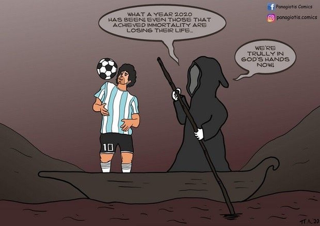 Ντιέγκο Μαραντόνα: Τα καλύτερα σκίτσα για τον «Θεό» του ποδοσφαίρου (photos)