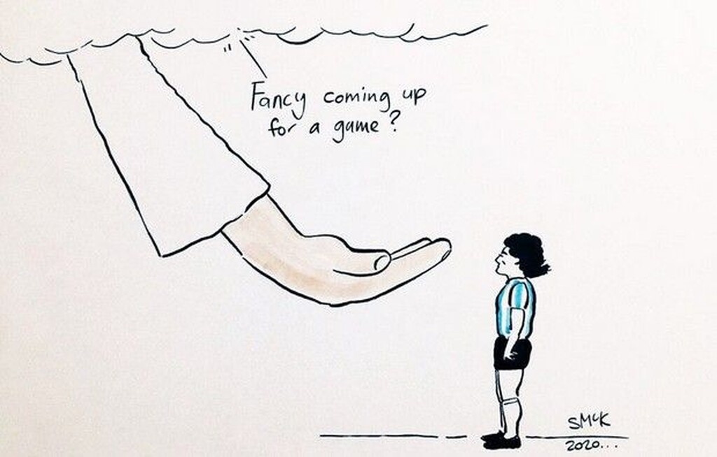 Ντιέγκο Μαραντόνα: Τα καλύτερα σκίτσα για τον «Θεό» του ποδοσφαίρου (photos)