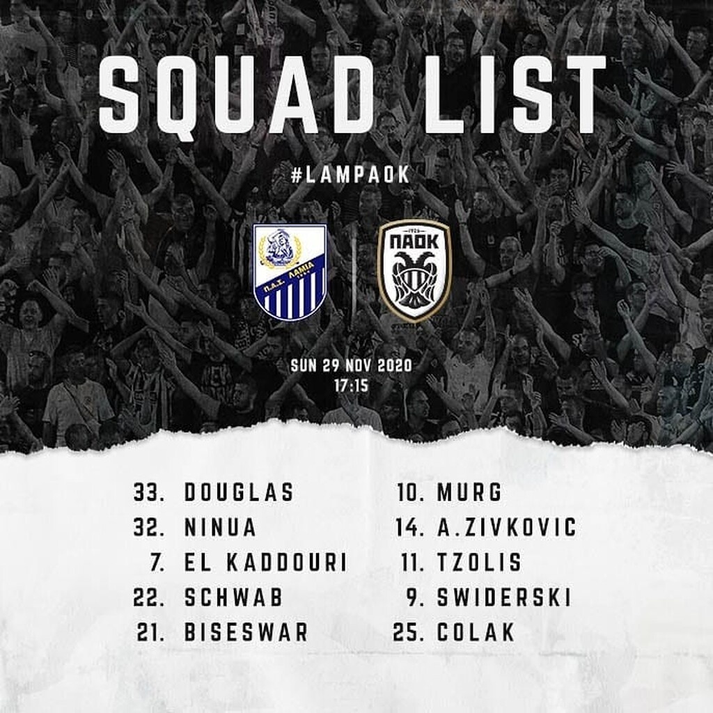 ΠΑΟΚ: Με Περέιρα στη Λαμία - Εκτός Κρέσπο και Εσίτι (photos)