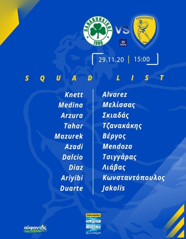 Παναιτωλικός: Εκτός με ενοχλήσεις ο Βάντερσον (Photos)