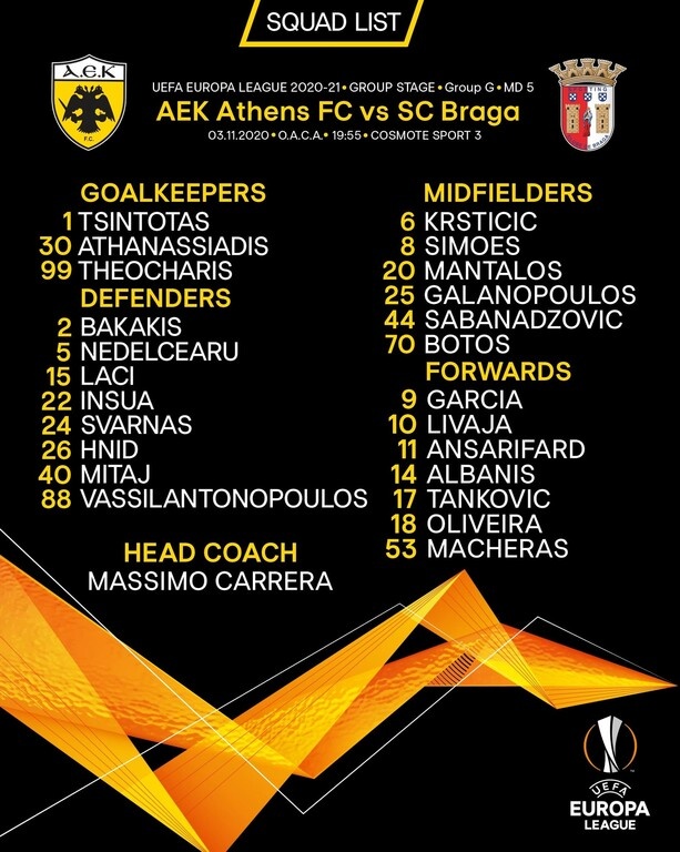ΑΕΚ: Με Λιβάι Γκαρσία κόντρα στην Μπράγκα!