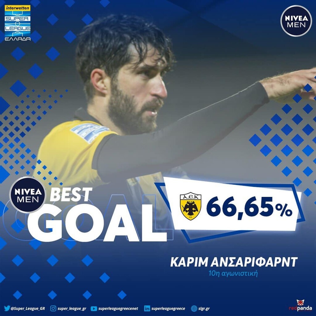 AEΚ: Κορυφαίο στη Super League το γκολ του Ανσαριφάρντ (video+photo)