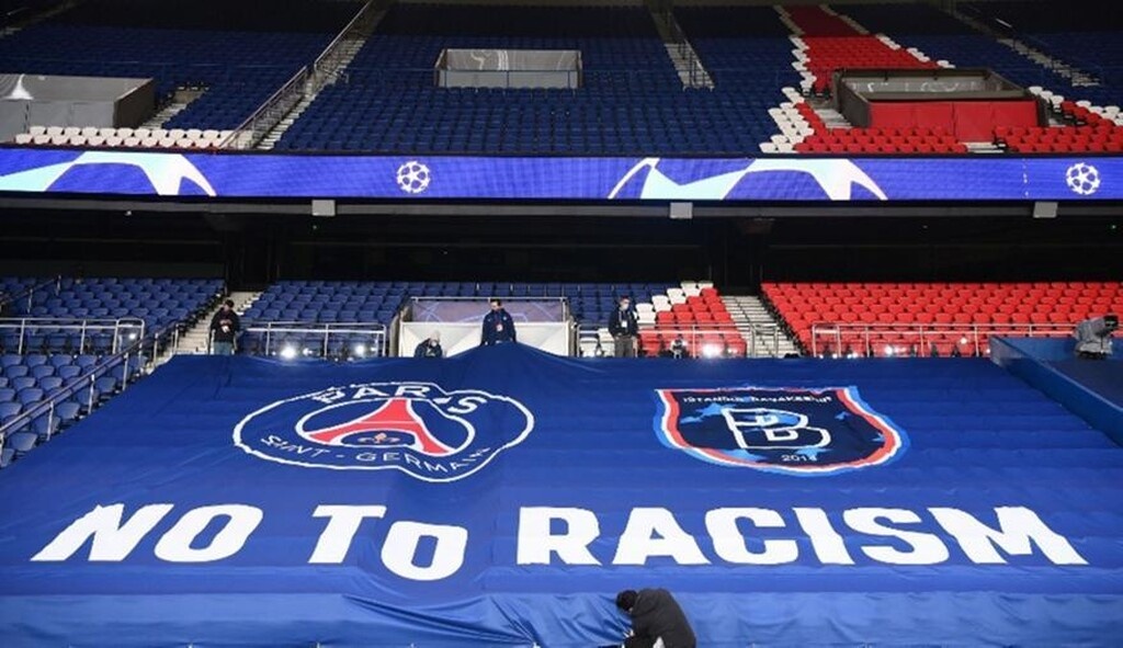 Champions League: Τρομερά πανό στο Παρί Σεν Ζερμέν-Μπασακσεχίρ (photos)