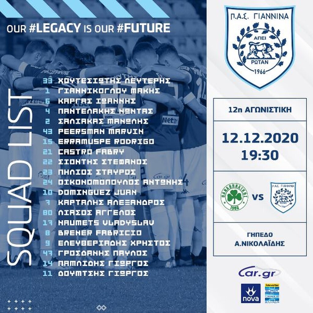 ΠΑΣ Γιάννινα: Χωρίς Κρίσμαν, Λεό και Λώλη με Παναθηναϊκό! (Photos)