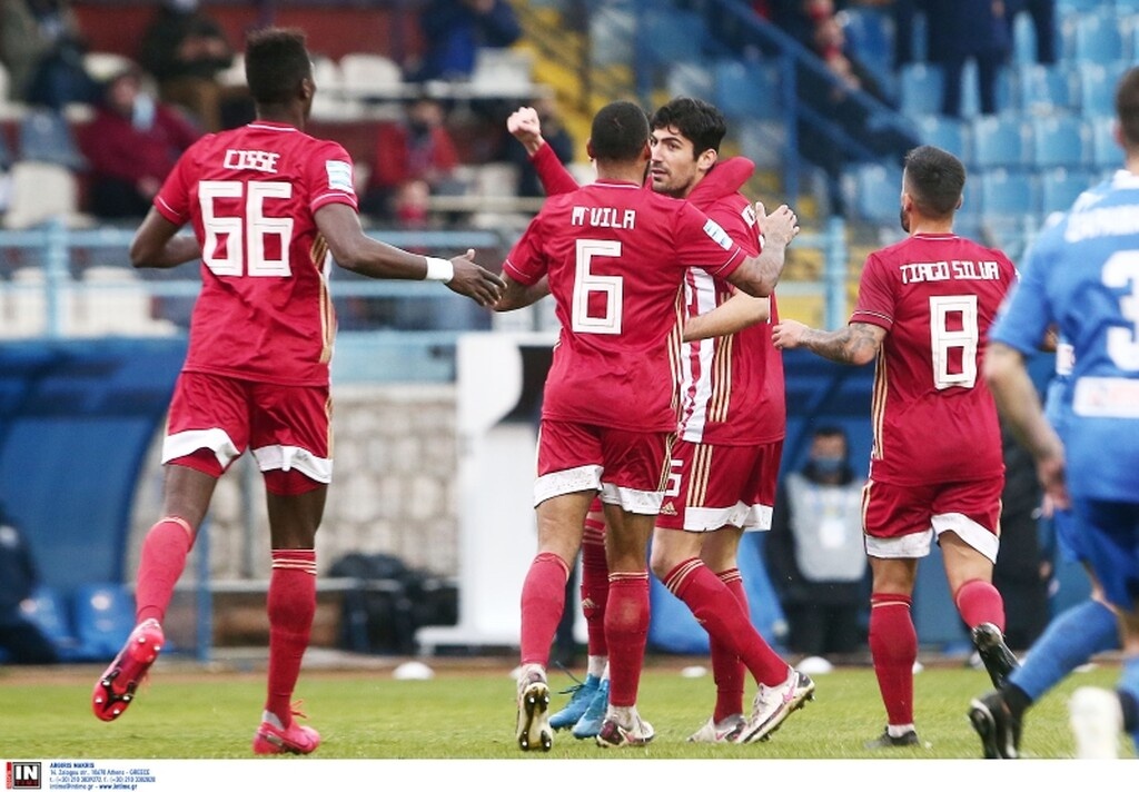 Λαμία-Ολυμπιακός: Το γκολ του Μπουχαλάκη και η «παγωμάρα» με Σεμέδο