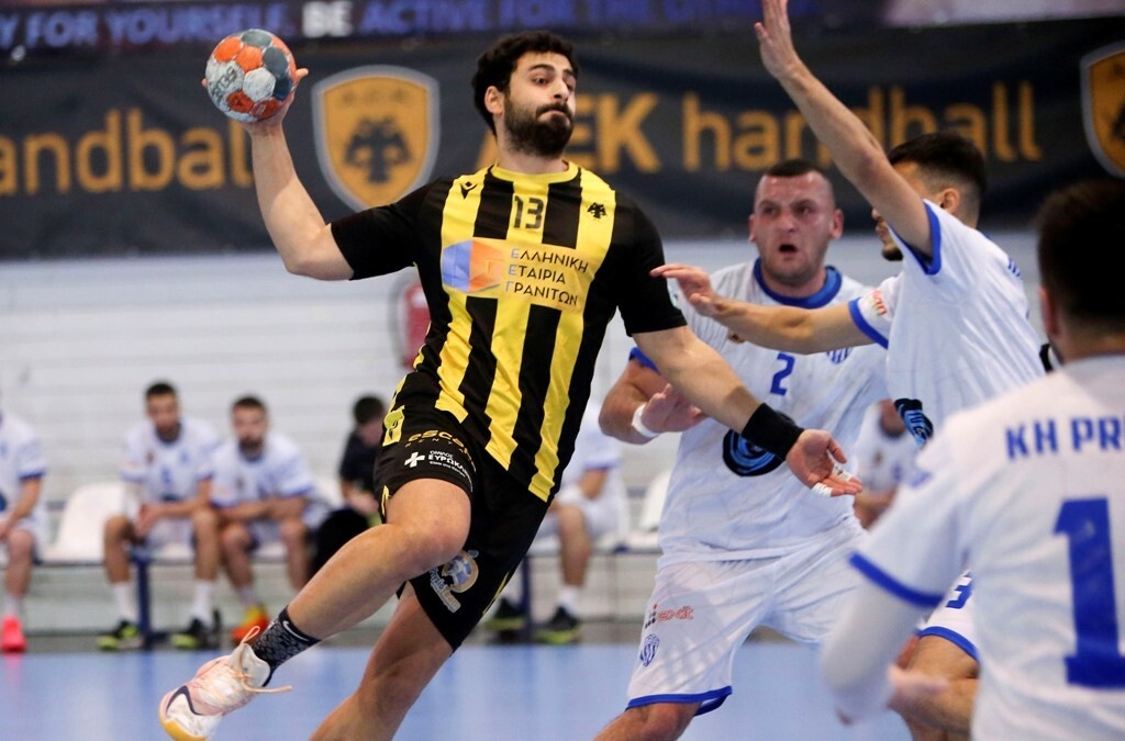 European Cup χάντμπολ: «Καθάρισε» την πρόκριση η ΑΕΚ, 37-19 την Πρίστινα (photos)