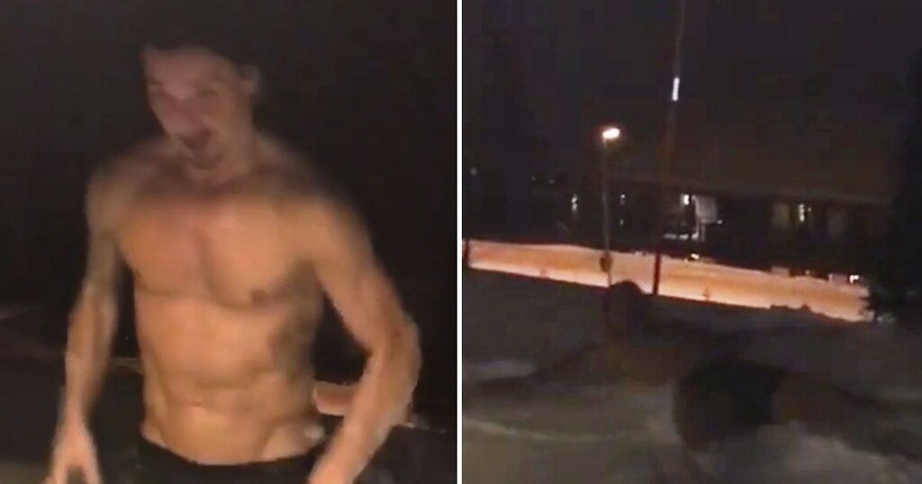 Τρελός Ζλάταν: Βούτηξε στα χιόνια με το μποξεράκι (video+photos)