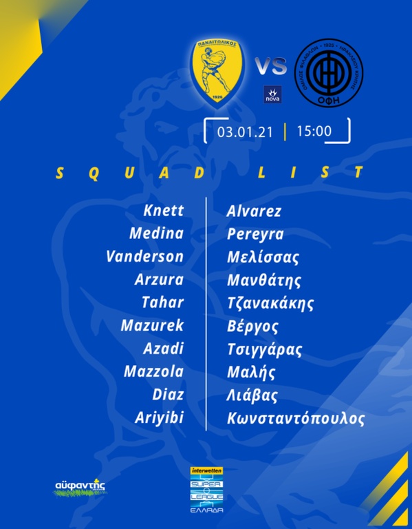 Παναιτωλικός: Σημαντικές απουσίες, αλλά και μία μεγάλη επιστροφή κόντρα στον ΟΦΗ! (photos)