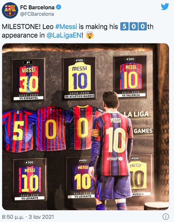 Μπαρτσελόνα: Το απίθανο σκίτσο για την «500άρα» του Μέσι (photos)