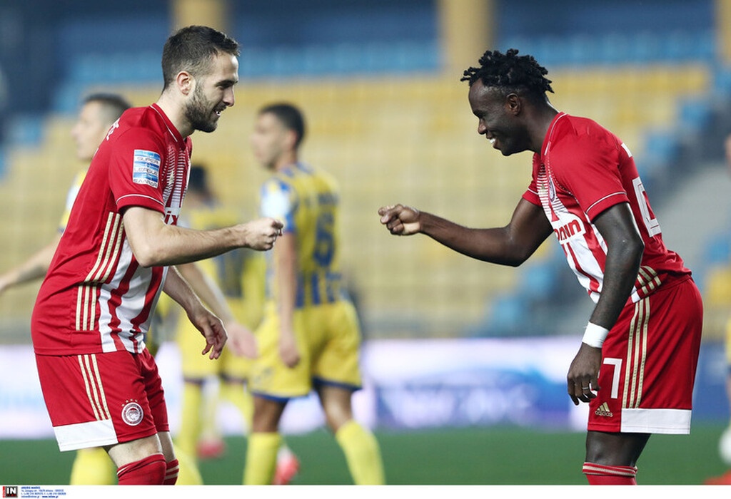 Παναιτωλικός-Ολυμπιακός: Τρομερή μπαλιά Σισέ, το κάρφωσε ο Φορτούνης (photos+video)