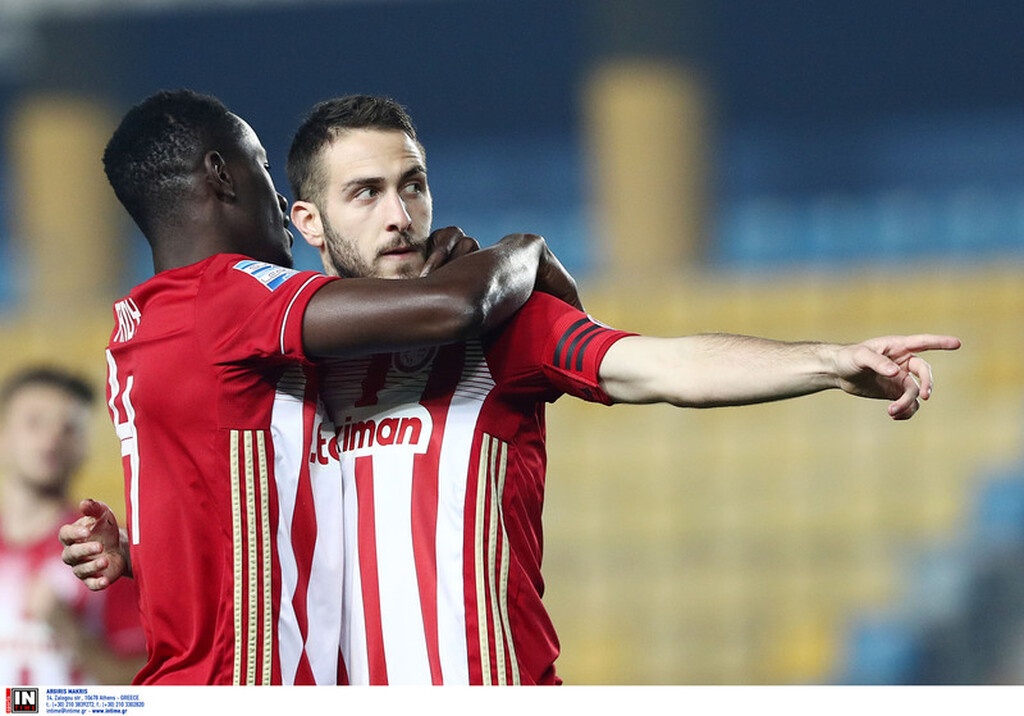 Παναιτωλικός-Ολυμπιακός: Τρομερή μπαλιά Σισέ, το κάρφωσε ο Φορτούνης (photos+video)