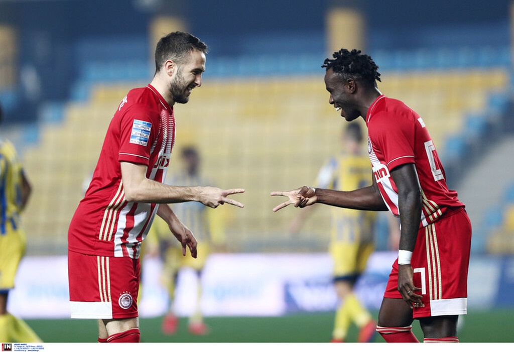 Παναιτωλικός-Ολυμπιακός: Τρομερή μπαλιά Σισέ, το κάρφωσε ο Φορτούνης (photos+video)