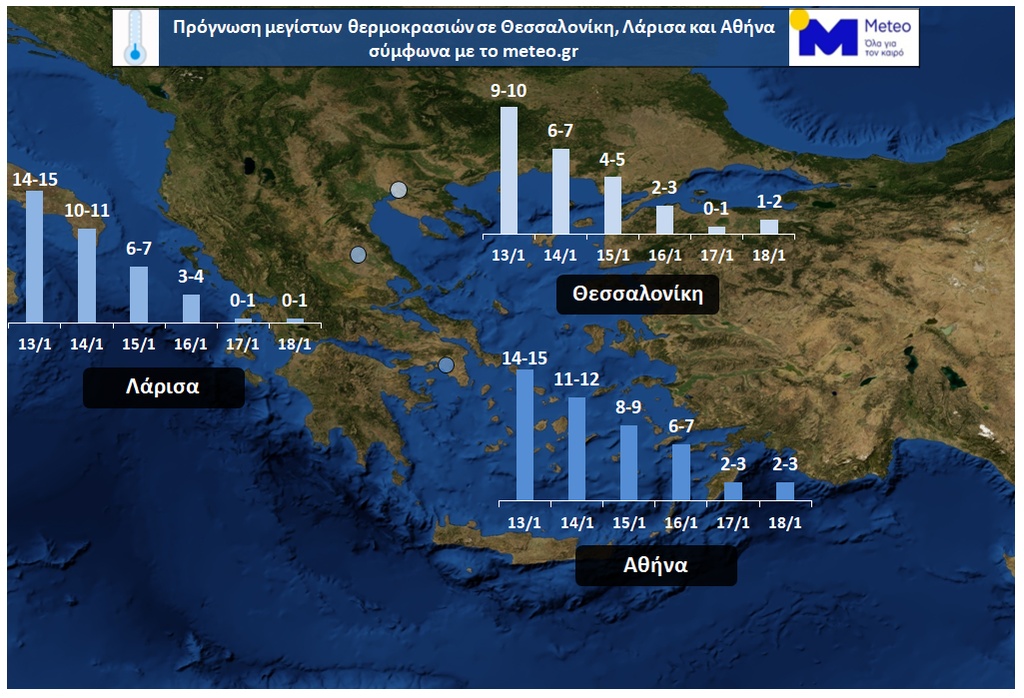Καιρός – «Λέανδρος»: Ισχυρό ψύχος και χιονοπτώσεις από την Πέμπτη 14 Ιανουαρίου (photos)