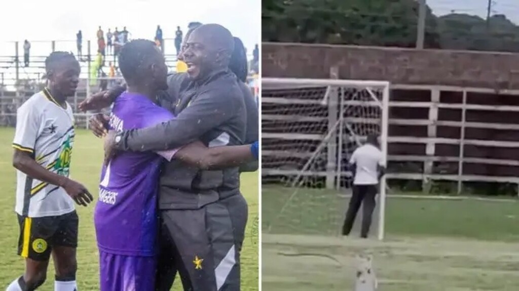 Βαριά τιμωρία για προπονητή που «πιάστηκε» να ουρεί στα δοκάρια για… γούρι (video)