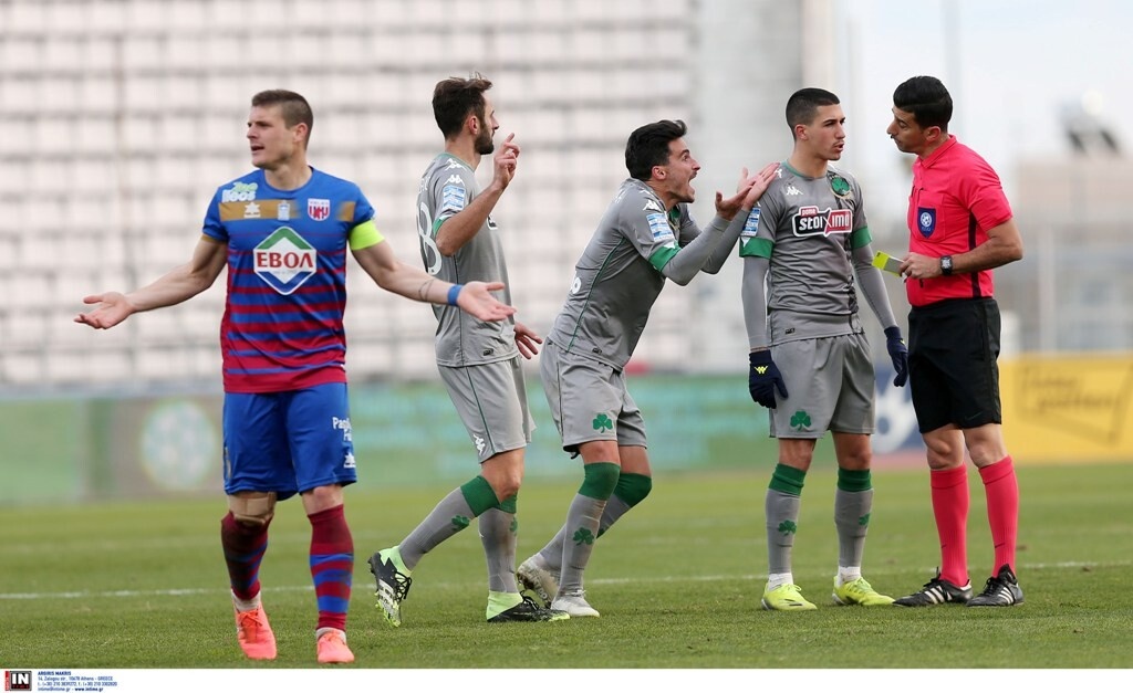 ΝΠΣ Βόλος-Παναθηναϊκός: Αποβολή για Χουάνκαρ, τρομερές διαμαρτυρίες από τους «πράσινους» (video)