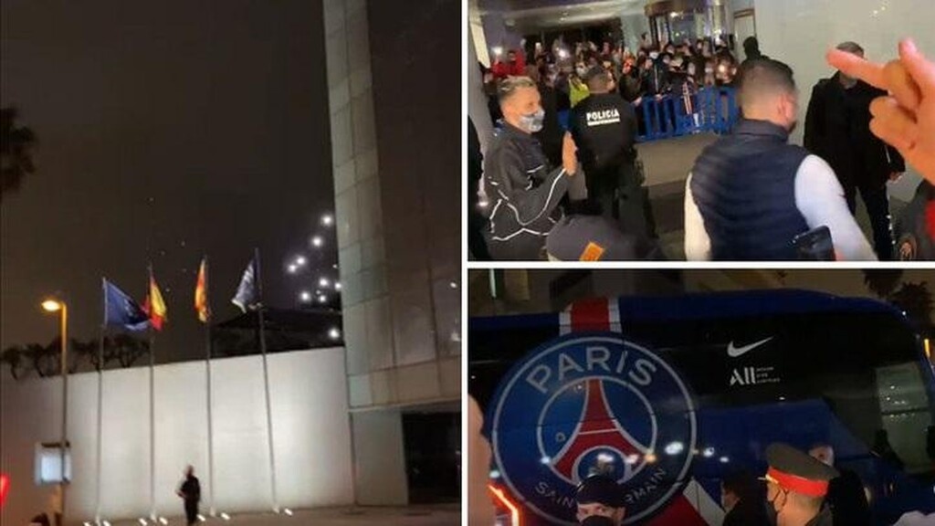 Champions League: Χαμός και...βεγγαλικά έξω από το ξενοδοχείο της Παρί (photos+video)