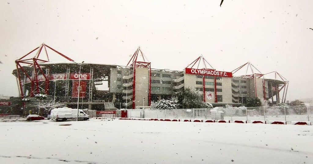 Κακοκαιρία «Μήδεια»: Ντύθηκε στα… λευκά το «Γ. Καραϊσκάκης» (photos)