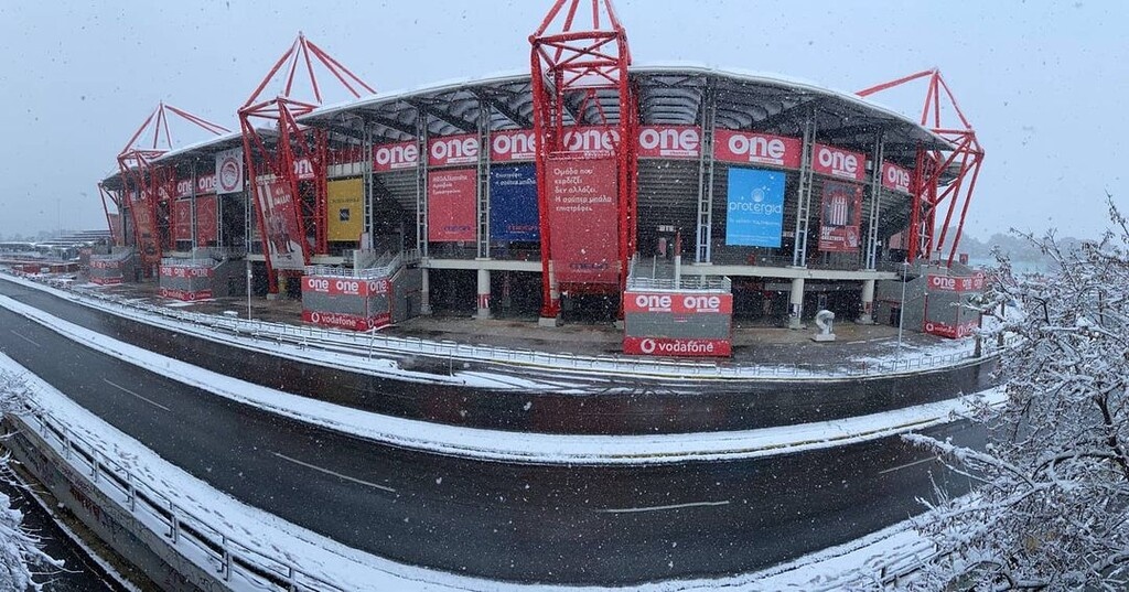 Κακοκαιρία «Μήδεια»: Ντύθηκε στα… λευκά το «Γ. Καραϊσκάκης» (photos)