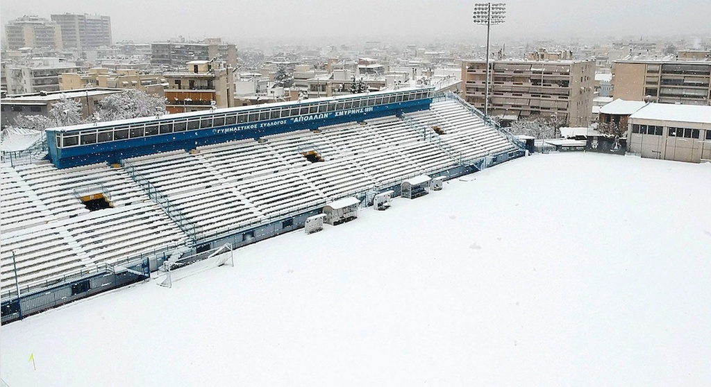 Κακοκαιρία «Μήδεια»: Στον… αέρα το Απόλλων Σμύρνης-Λαμία - Στα «λευκά» η Ριζούπολη (photos)