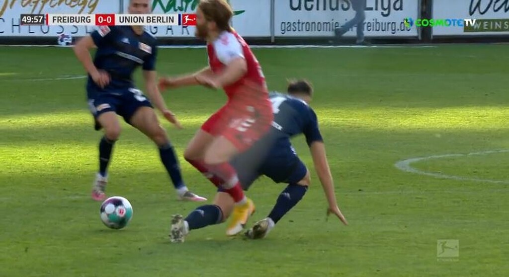 Bundesliga: Ανατριχιαστικό μαρκάρισμα που δεν έφερε αποβολή!