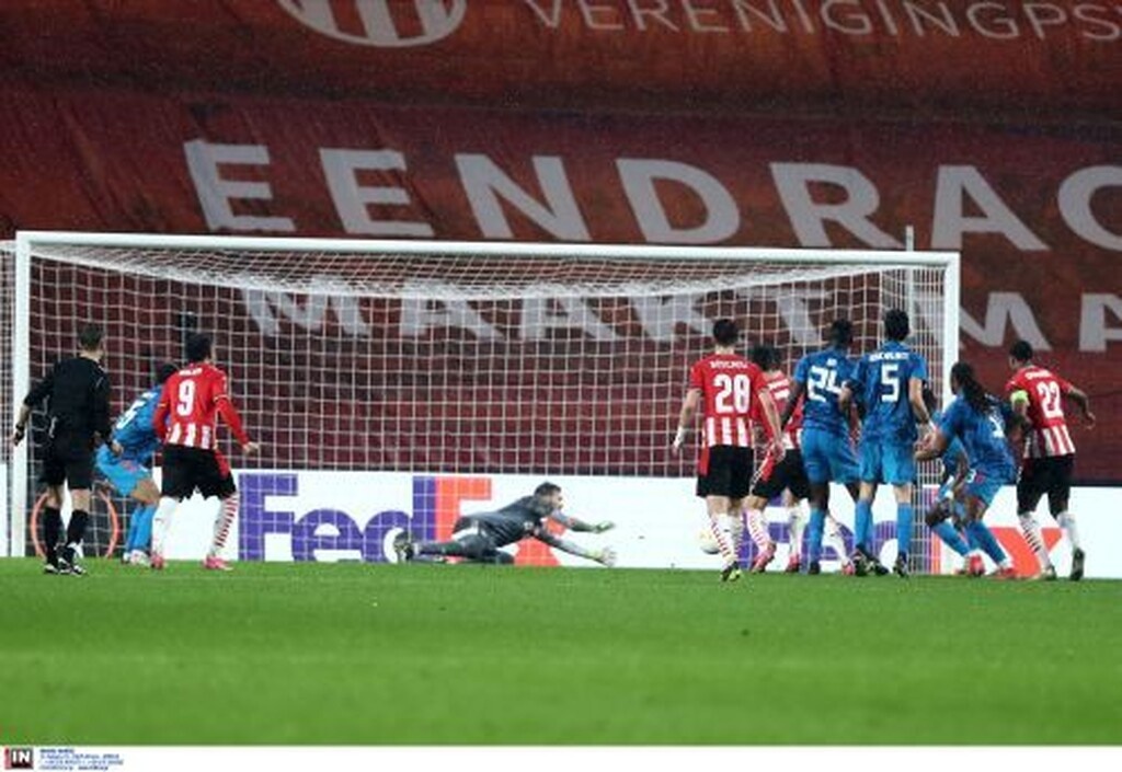 Αϊντχόφεν-Ολυμπιακός: Χάνει 2-0 στο ημίχρονο, μαζί και την πρόκριση (videos)