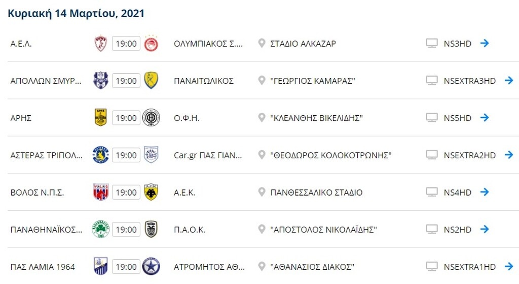 Super League 1: Παιχνίδια... φωτιά