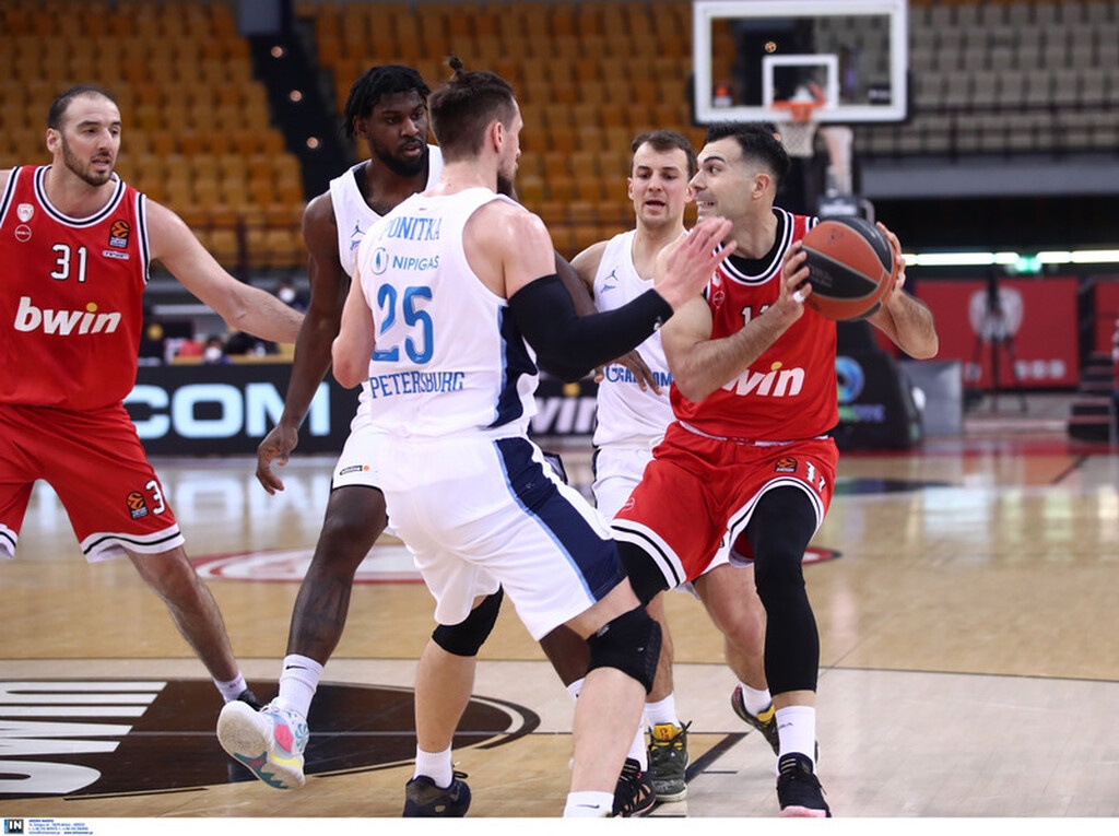 Ολυμπιακός - Ζενίτ 75-61: Αντέδρασε με ηγέτη τον Σπανούλη (videos+photos)