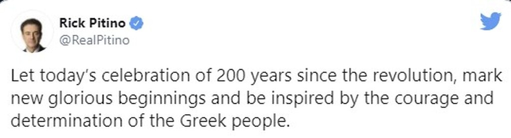 25η Μάρτη: Το μήνυμα του Πιτίνο για την επέτειο των 200 χρόνων (photos)