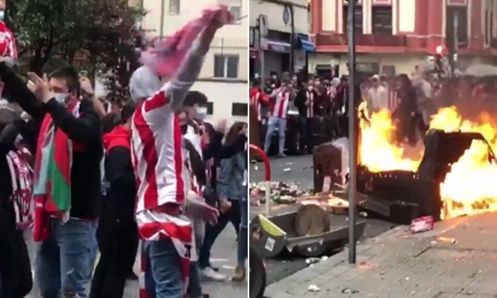 Ισπανία: Συγκρούσεις οπαδών της Αθλέτικ Μπιλμπάο με την αστυνομία (photos+video)