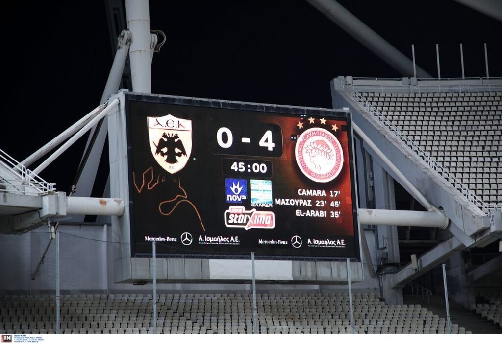 ΑΕΚ-Ολυμπιακός: Ένταση στο ΟΑΚΑ μετά το 0-4 και άγριο ξεφωνητό σε παίκτες και Χιμένεθ (photos)