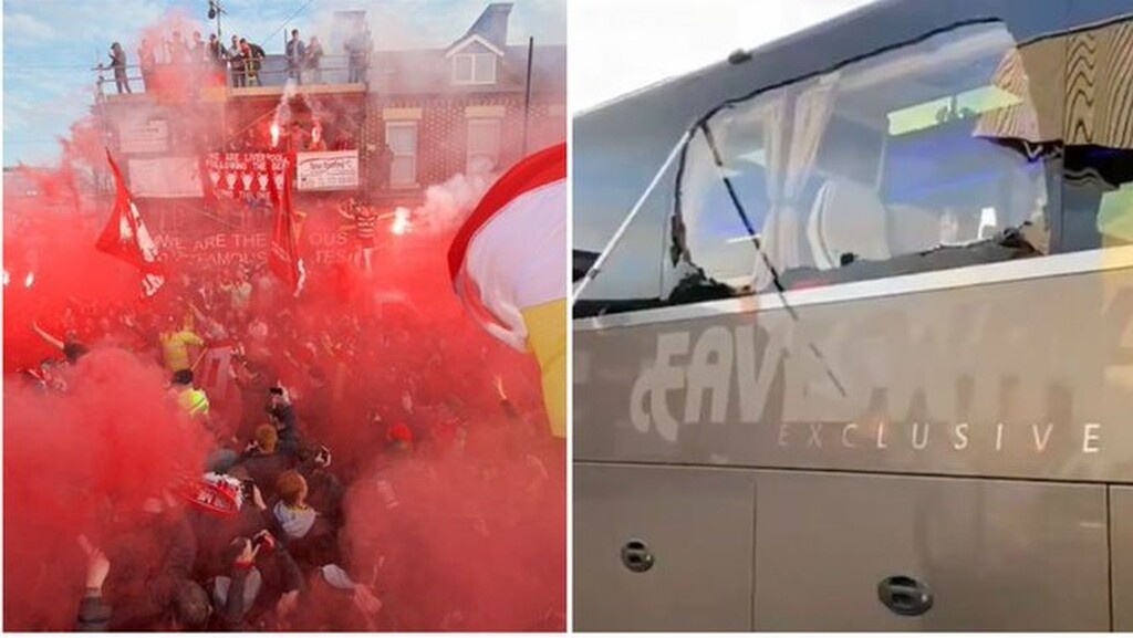 Λίβερπουλ - Ρεάλ Μαδρίτης: Επίθεση στο πούλμαν των Ισπανών με πέτρες και φωτοβολίδες (video+photos)
