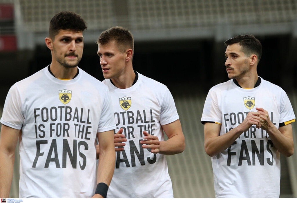 ΑΕΚ-Παναθηναϊκός: Μήνυμα για την European Super League - Tα μπλουζάκια των παικτών της Ένωσης