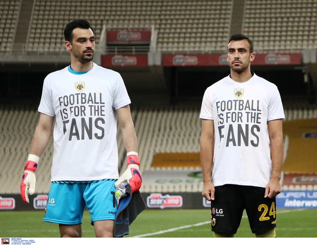 ΑΕΚ-Παναθηναϊκός: Μήνυμα για την European Super League - Tα μπλουζάκια των παικτών της Ένωσης