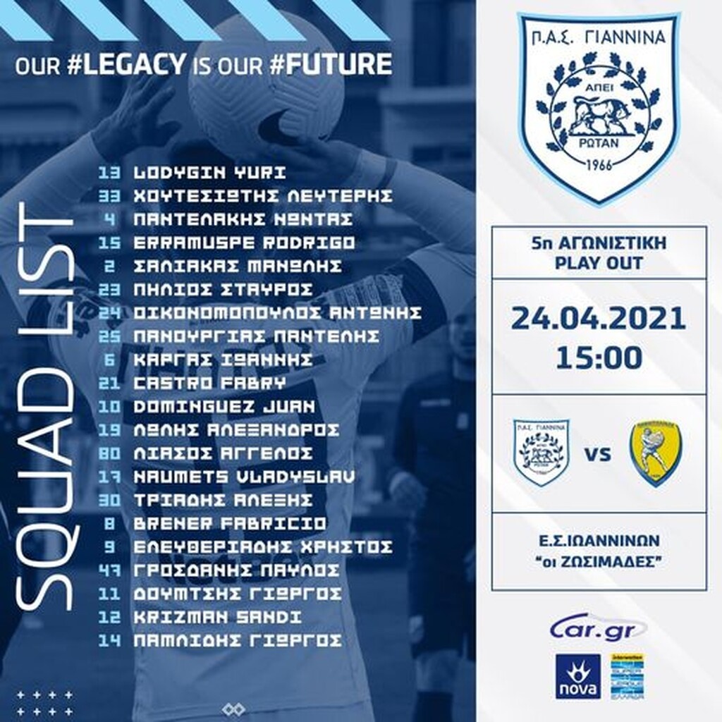 ΠΑΣ Γιάννινα: Μέσα οι Κρίζμαν, Τριάδης για Παναιτωλικό