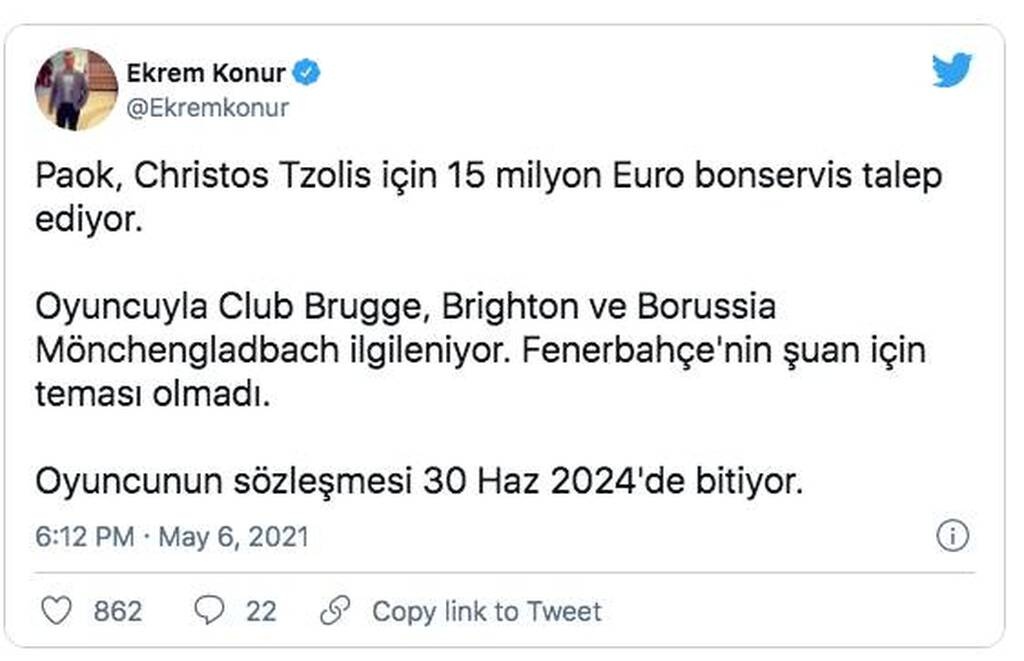 ΠΑΟΚ: Όλος ο κόσμος στα πόδια του Τζόλη - Και νέος «μνηστήρας» για τον νεαρό
