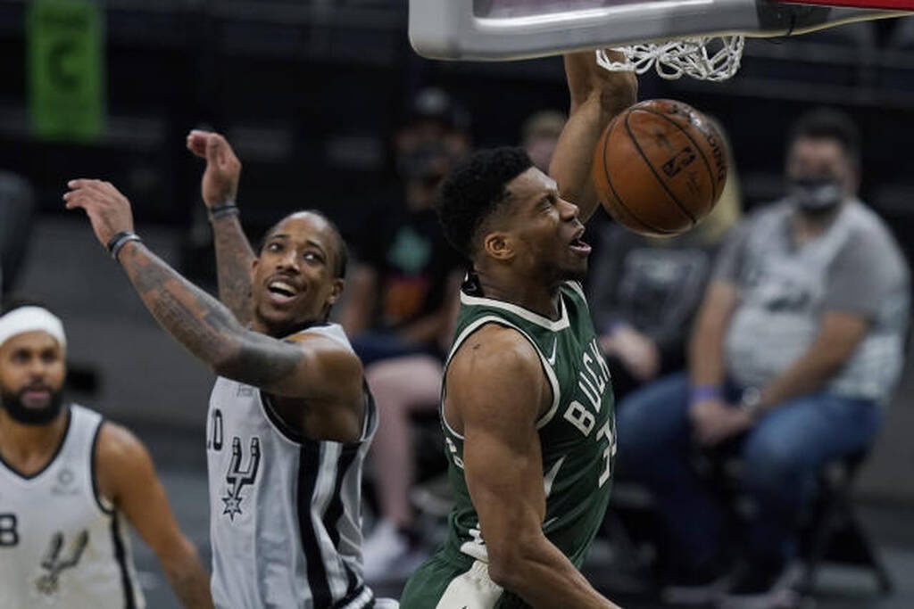 NBA: Βαριά ήττα για Μπακς από Σπερς - Πάλευε μόνος ο Γιάννης (photos+video)