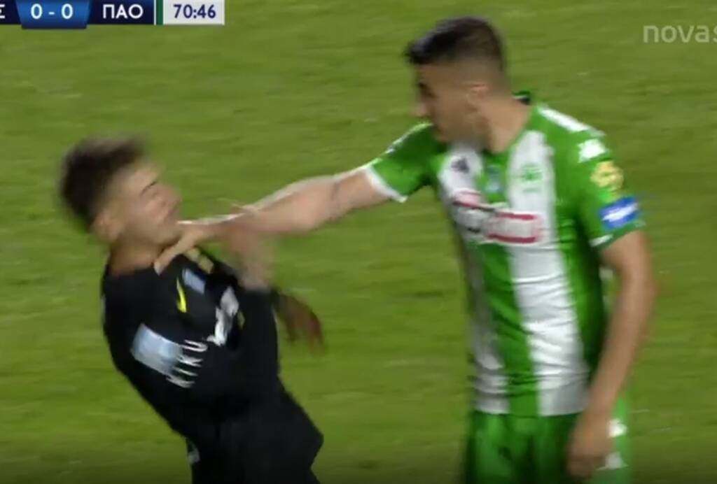 Άρης-Παναθηναϊκός: Απευθείας κόκκινη ο Πούγγουρας - Χτύπησε εκτός φάσης τον Μαντσίνι (video)