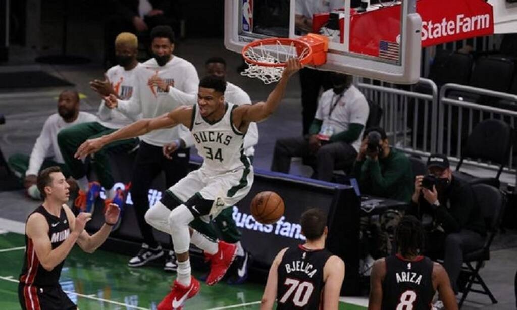 NBA: Μήνυμα σε Χιτ από Μπακς - Εντυπωσιακός Γιάννης (photos+video)