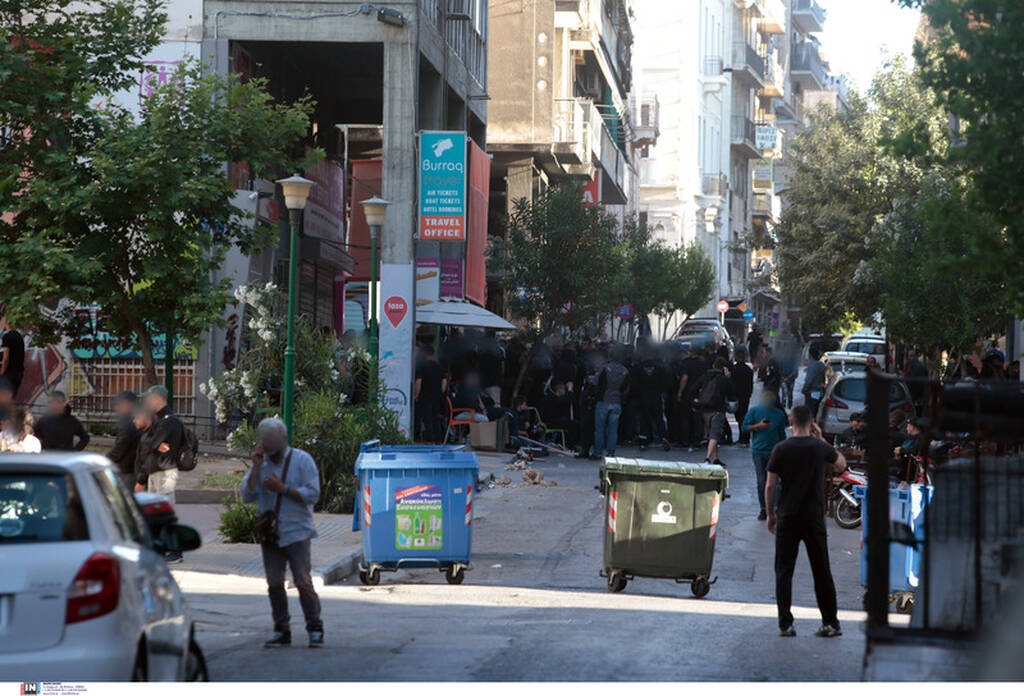 Οπαδοί του ΠΑΟΚ στην Ομόνοια