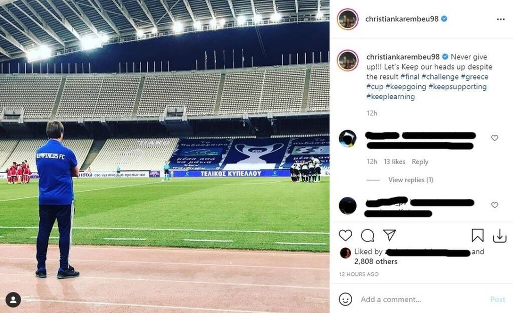 Ολυμπιακός: Έστειλε μήνυμα ο Καρεμπέ μετά τον χαμένο τελικό (photos)