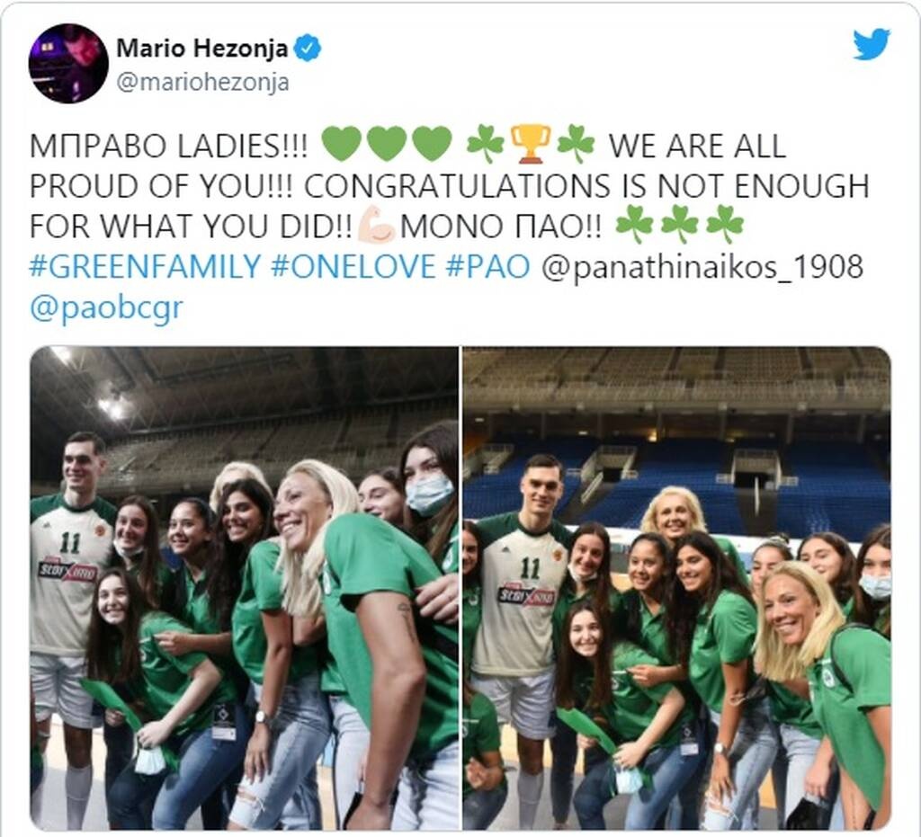 Παναθηναϊκός: Η περηφάνια του Χεζόνια για τις «πράσινες» Πρωταθλήτριες (photos)